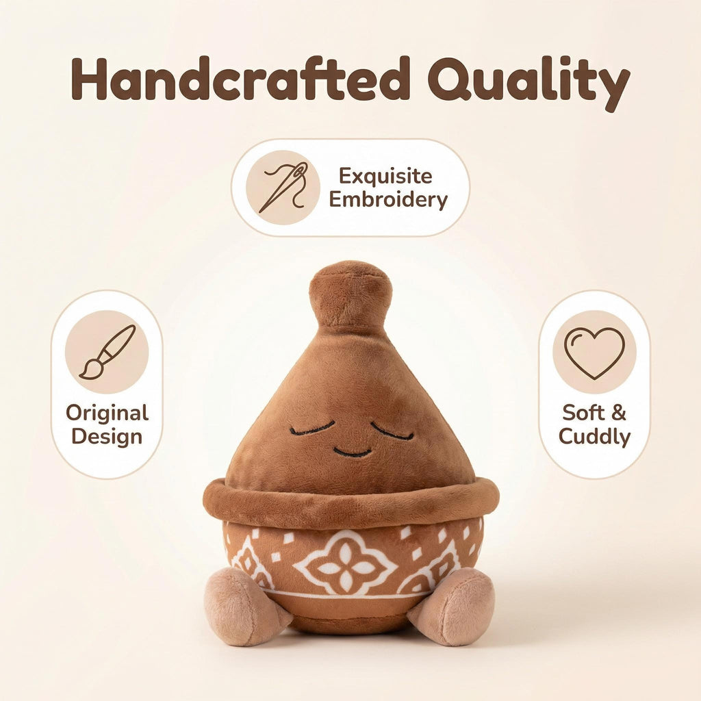 Artisan Pottery Plushie | Handmade 10-inch Soft Vase