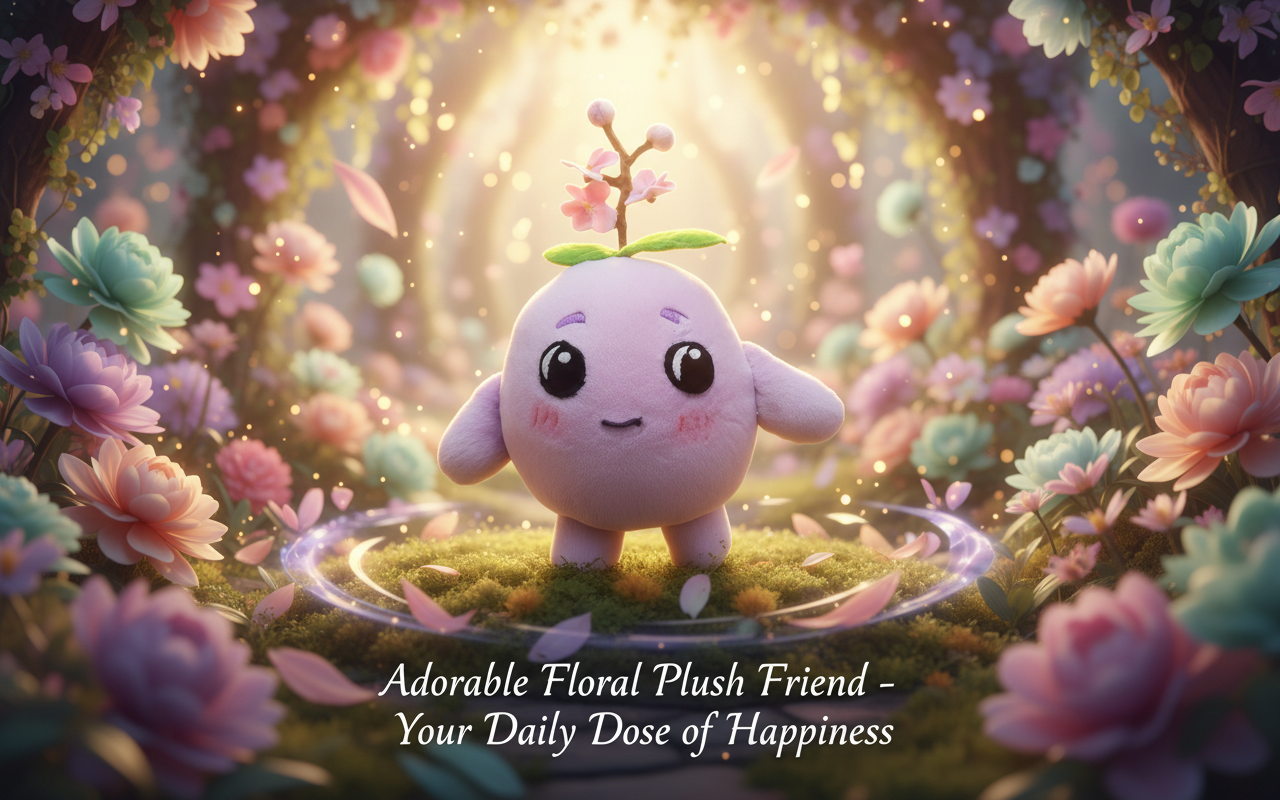 Handmade Purple Plum Blossom Stuffed Animal - Adorable Floral Plush Toy|6In