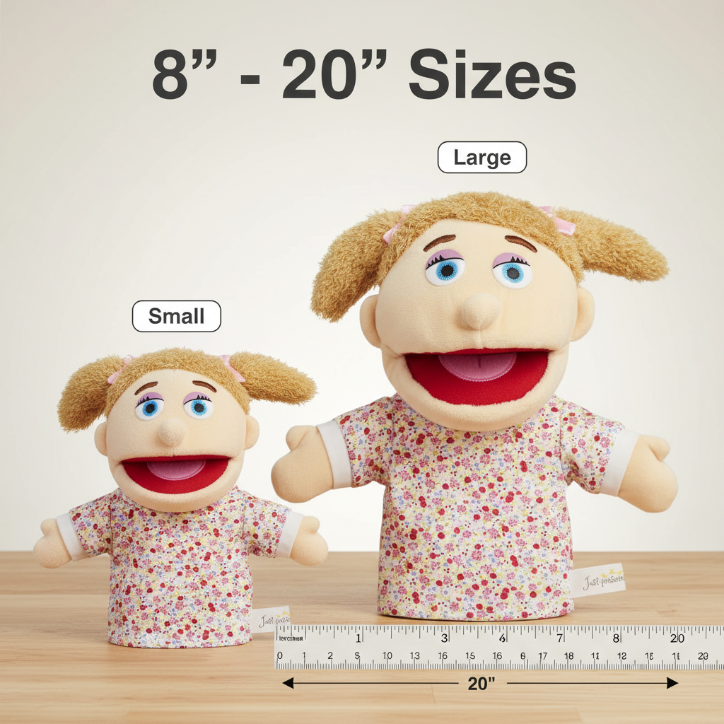 Custom Hand Puppet from Photo | Personalized Look-Alike Puppet | Portrait Handmade Plush Doll Gift Personalized Portrait Hand Puppet,Personalized Gift for Adults & Pet Lovers(8IN-20IN)
