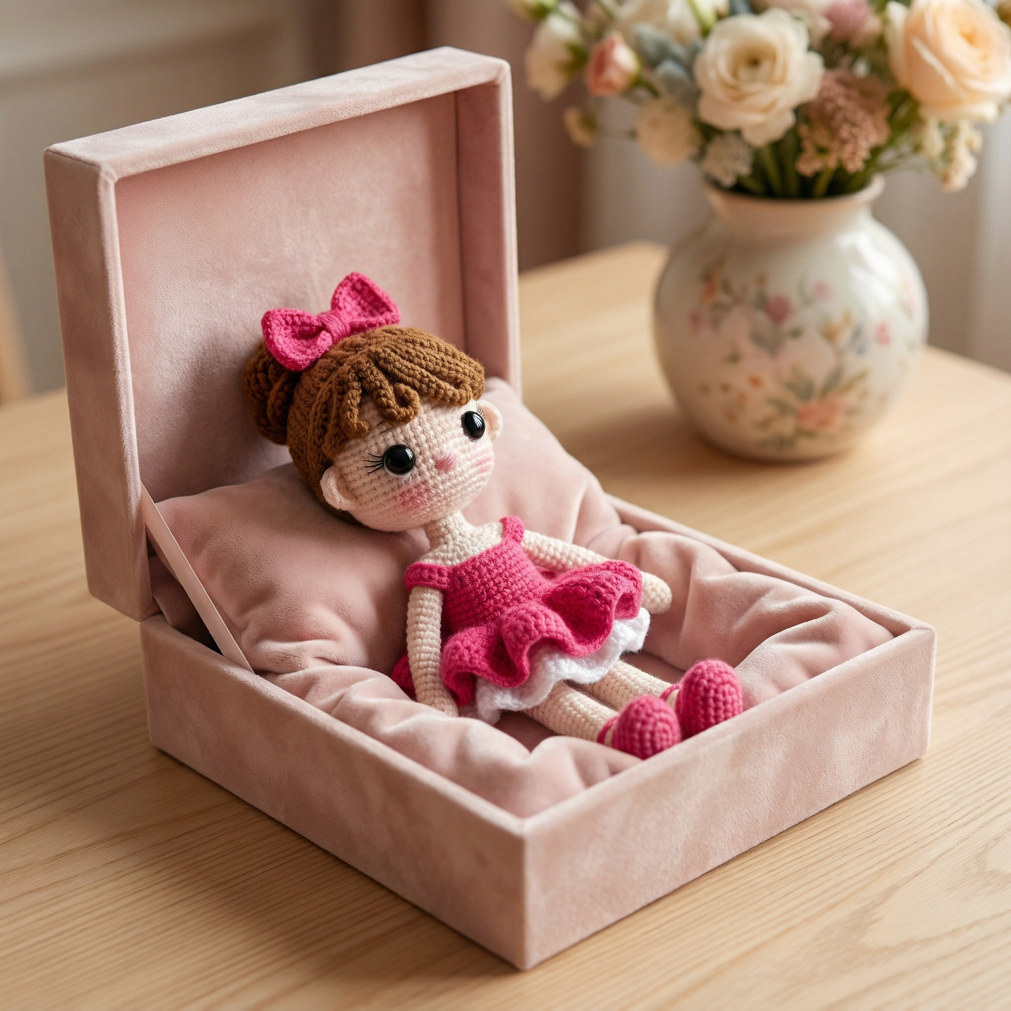 Custom Knitted Doll from Your Photo | Personalized Handmade Plush Toy | Unique Gift for Baby, Kids, Adults