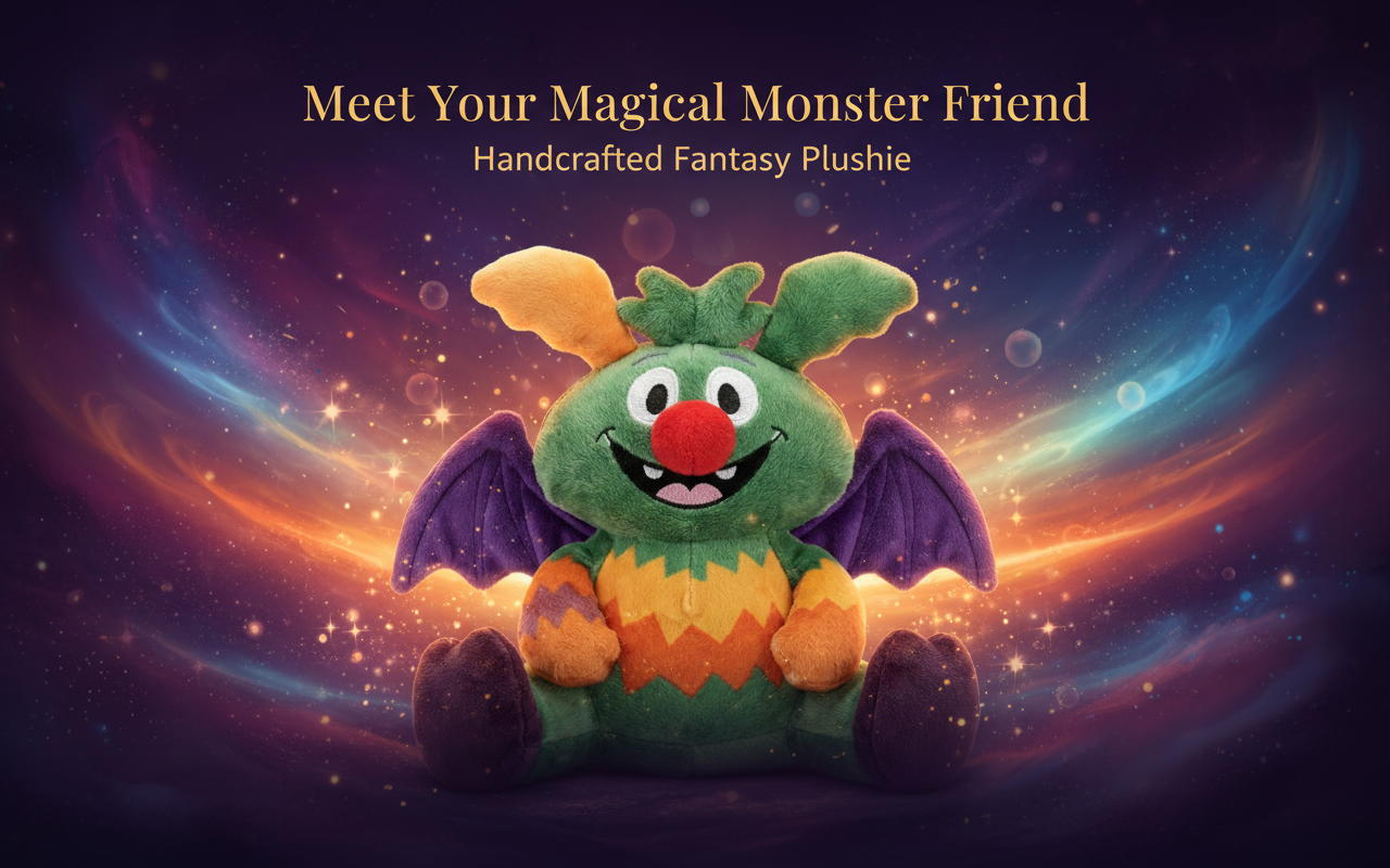 Mythical Plush Doll,Handmade Soft Stuffed Animal, Magical Monster | 10In