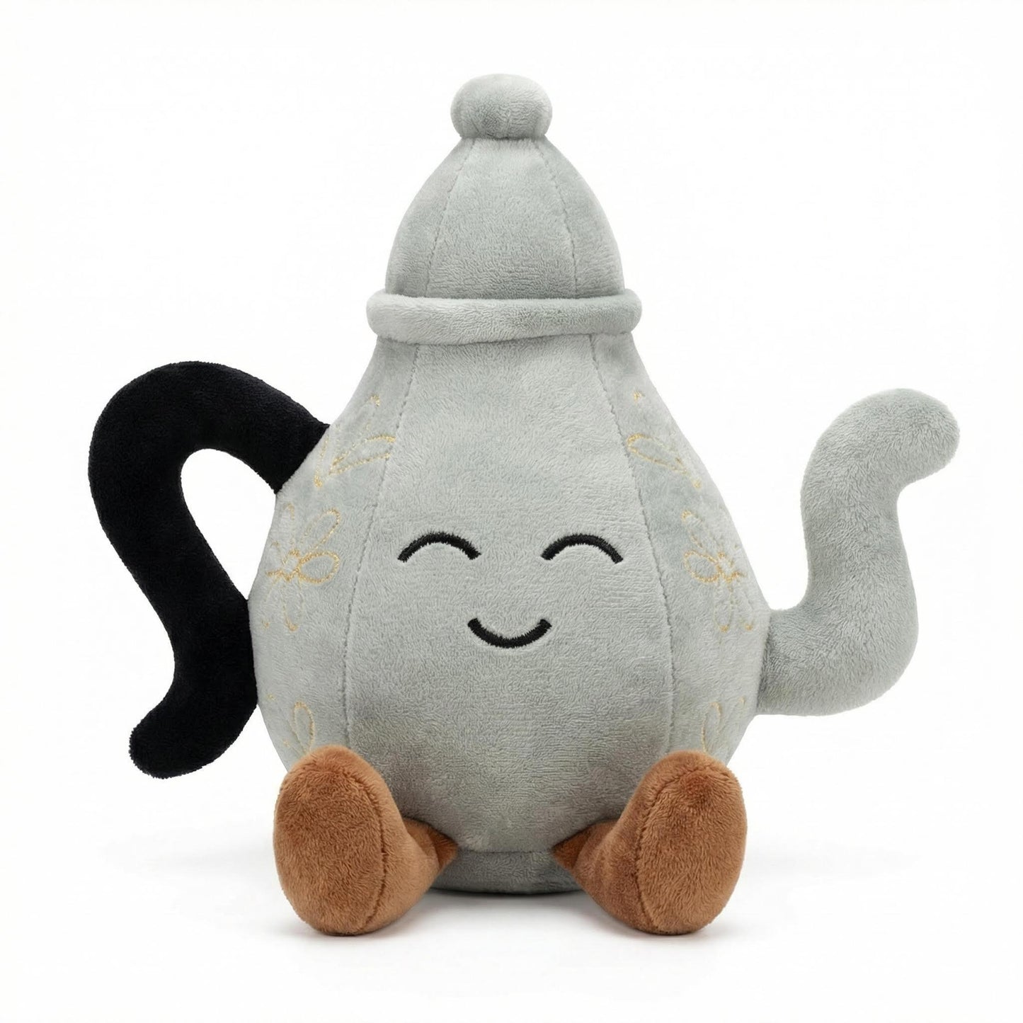 Handmade Teapot Plush - 10 Inch Soft Teapot Pillow, Artisan Sculptural Plush