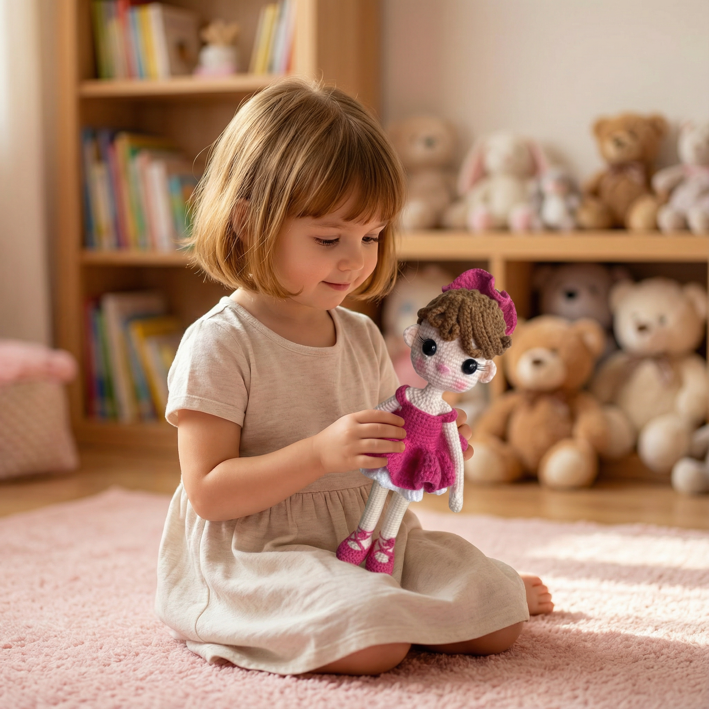 Custom Knitted Doll from Your Photo | Personalized Handmade Plush Toy | Unique Gift for Baby, Kids, Adults