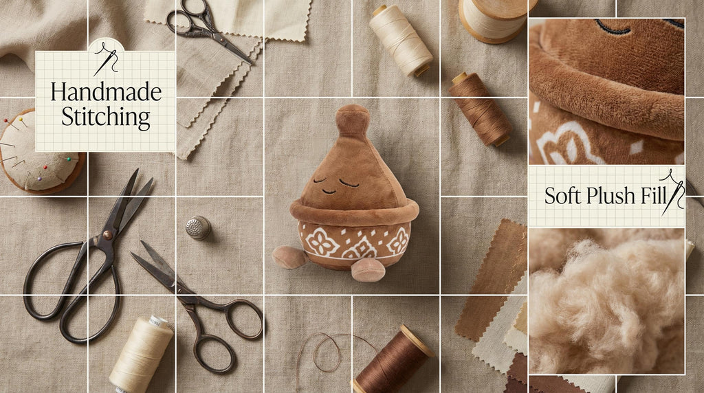 Artisan Pottery Plushie | Handmade 10-inch Soft Vase