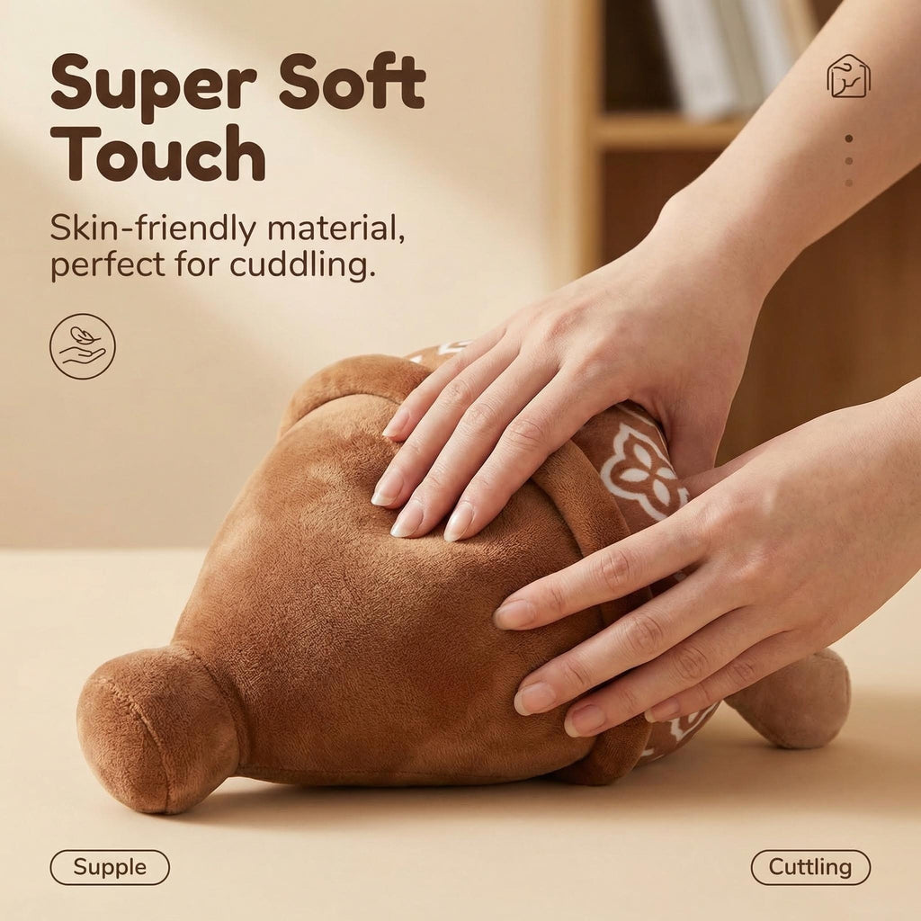 Artisan Pottery Plushie | Handmade 10-inch Soft Vase