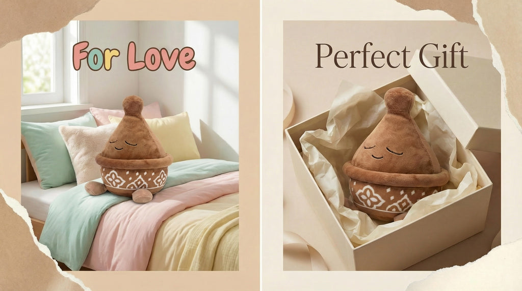 Artisan Pottery Plushie | Handmade 10-inch Soft Vase